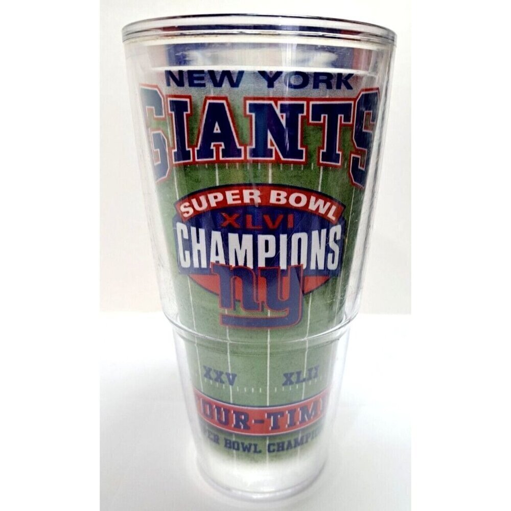 Tervis 24 oz. Hot/Cold Tumbler NFL NY Giants Super Bowl XLVI Champs NO LID